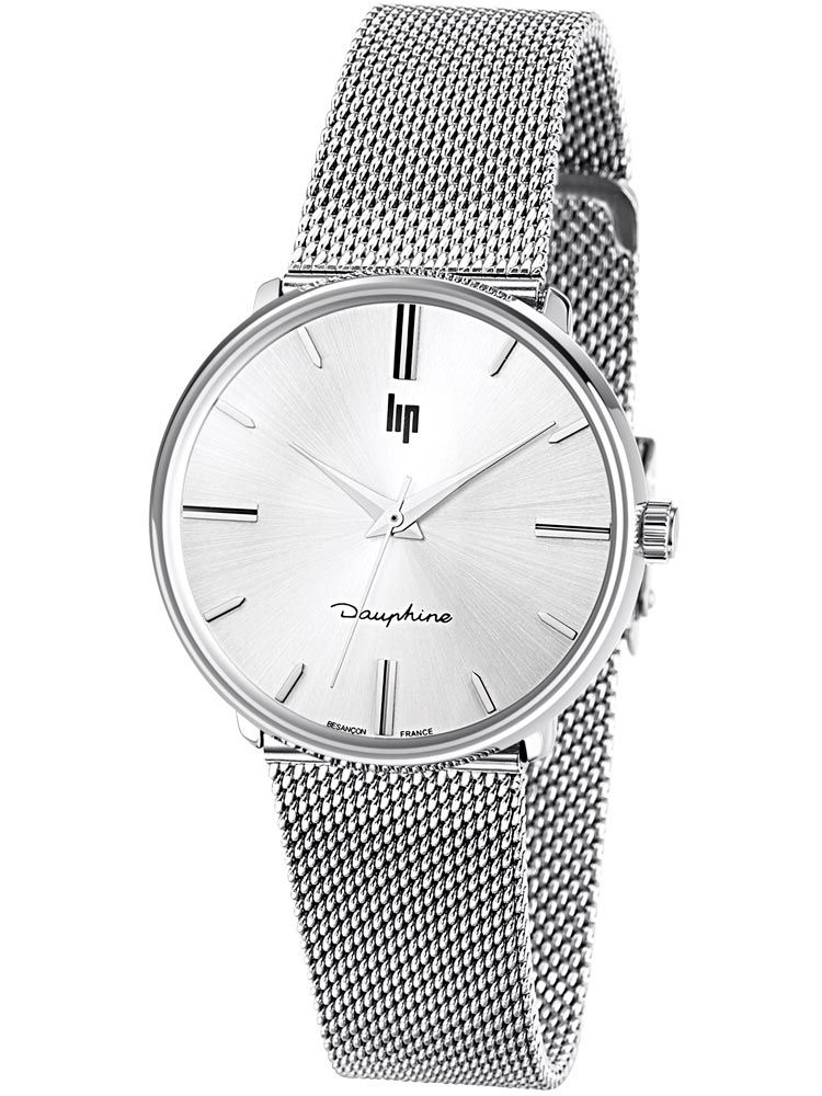 Montre femme LIP DAUPHINE bracelet milanais acier