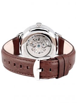 Montre homme Pierre Lannier automatique cuir marron