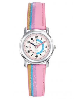 Montre enfant Certus Arc en ciel rose