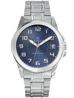 Montre homme Certus acier et fond bleu
