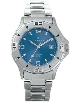 Montre homme Certus acier fond bleu 