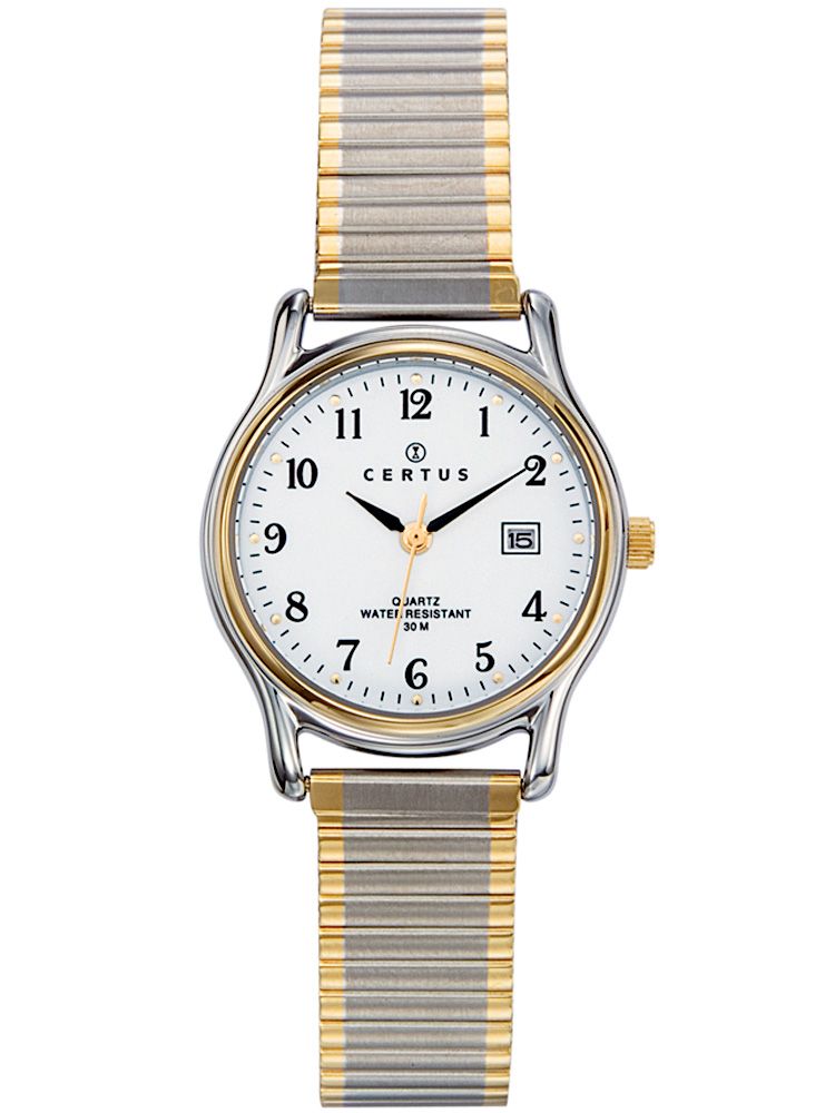 Montre Certus bicolore bracelet extensible