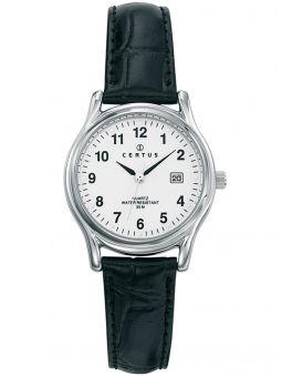 Montre femme Certus cuir noir