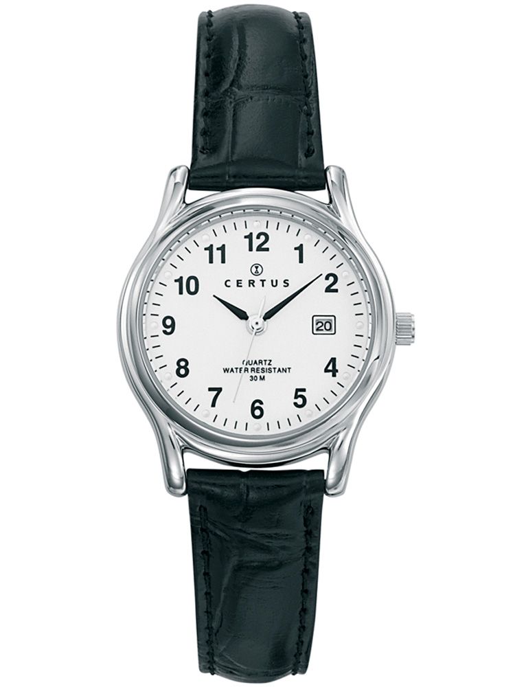 Montre femme Certus cuir noir