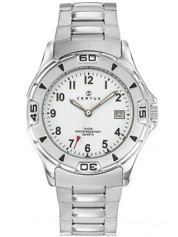 Montre homme Certus acier fond blanc