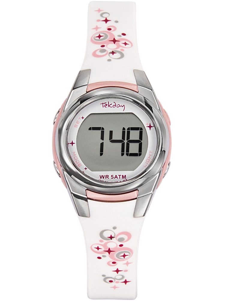 Montre enfant Tekday blanche avec étoiles 653608