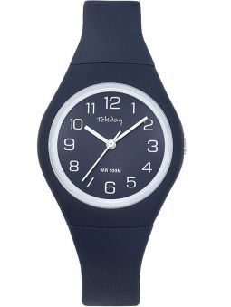 Montre femme Tekday bleue petit diamètre 654142