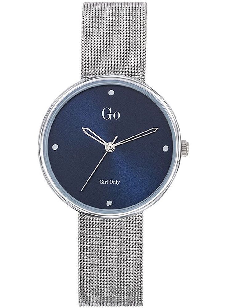 Montre femme Go Girl Only bracelet milanais fond bleu