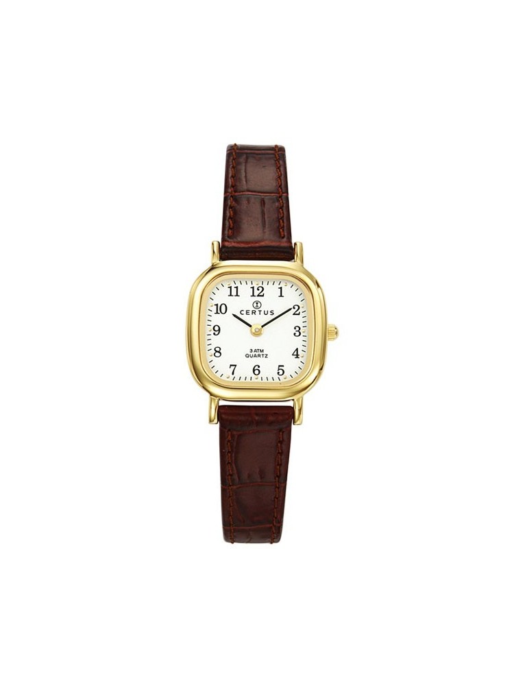 Montre Certus femme cadran carré doré 646523 à 49