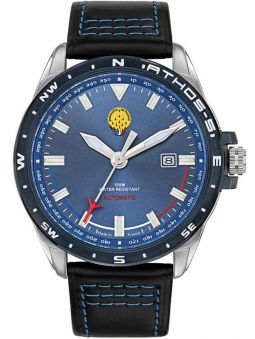 Montre homme Patrouille de France automatique Athos 5 cuir bleu