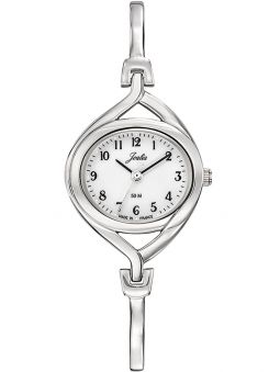 Montre toute acier, élégante. Bracelet bijou argenté. Marque Joalia 633406. Pour femme