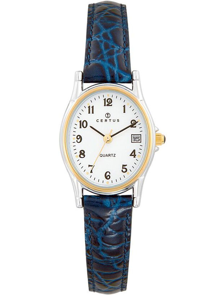 Montre femme Certus bracelet cuir bleu