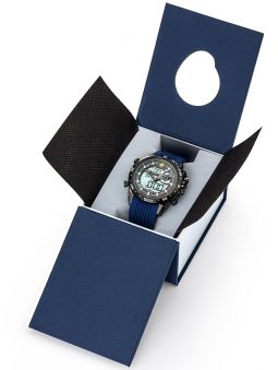 Montre homme Patrouille de France Athos 1 Leader double affichage silicone bleu