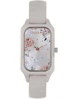 Montre femme Oui & Me finette bracelet cuir boitier acier