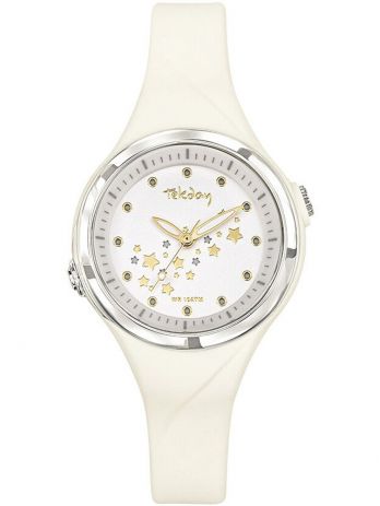 Montre enfant Tekday blanche avec étoiles lumineuses 654677