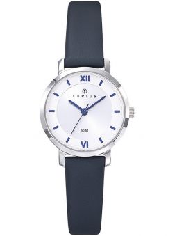 Montre Certus femme bracelet cuir bleu foncé