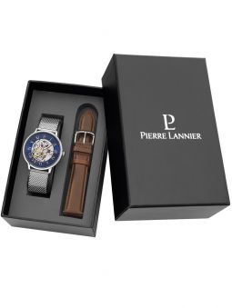 Coffret montre homme automatique Pierre Lannier 2 bracelets 