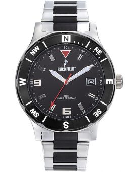 Montre homme Ruckfield bracelet acier gris et noir