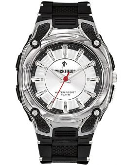 Montre homme Ruckfield bracelet noir articulé fond clair