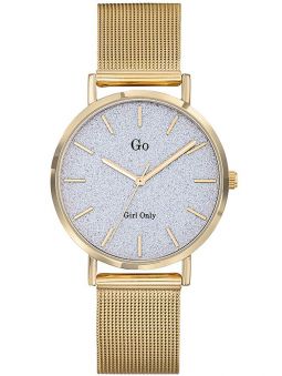 Montre femme Go bracelet milanais doré jaune fond pailleté 695935_1