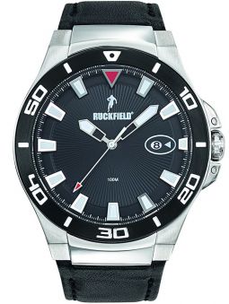 Montre homme Ruckfield acier cuir noir et fond noir 685075_1