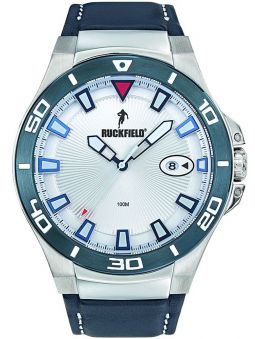 Montre homme Ruckfield acier cuir bleu 685076_1