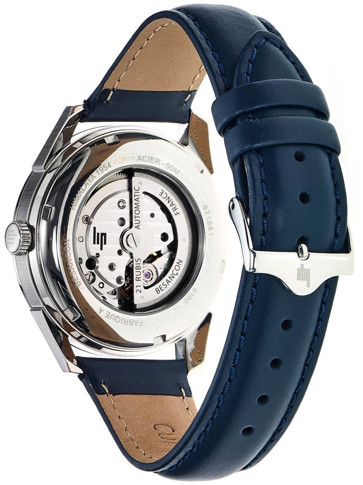 Montre homme LIP HIMALAYA automatique bleu verre saphir 671581