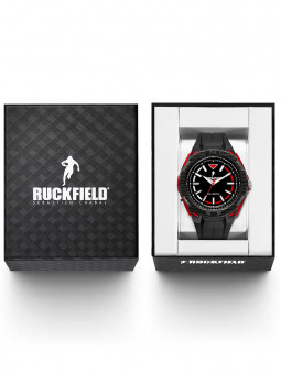 Boite ouverte, emballage, pakaging, noir, pour la montre 685085, de la marque Ruckfield