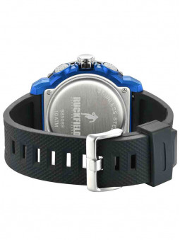 Montre Garçon Double Affichage avec Bracelet en Silicone Bleu