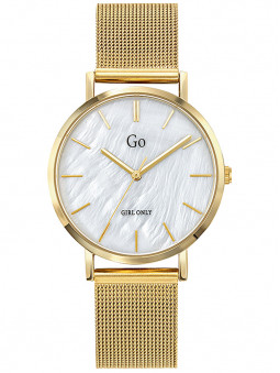 Montre cadran blanc nacré Go Girl IP or jaune 695265