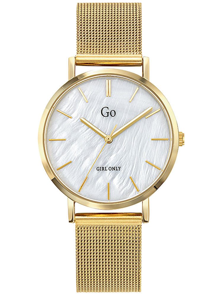Montre cadran blanc nacré Go Girl IP or jaune 695265