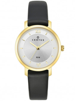 Montre Certus bracelet cuir noir 646248