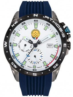 Montre avec la marque Patrouille de France, catégorie Athos3, multifonction, bracelet bleu, référence 668036, pour homme