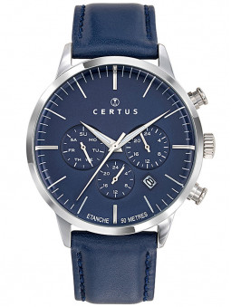 Montre Certus élégante bleue nuit 3 cadrans 611136