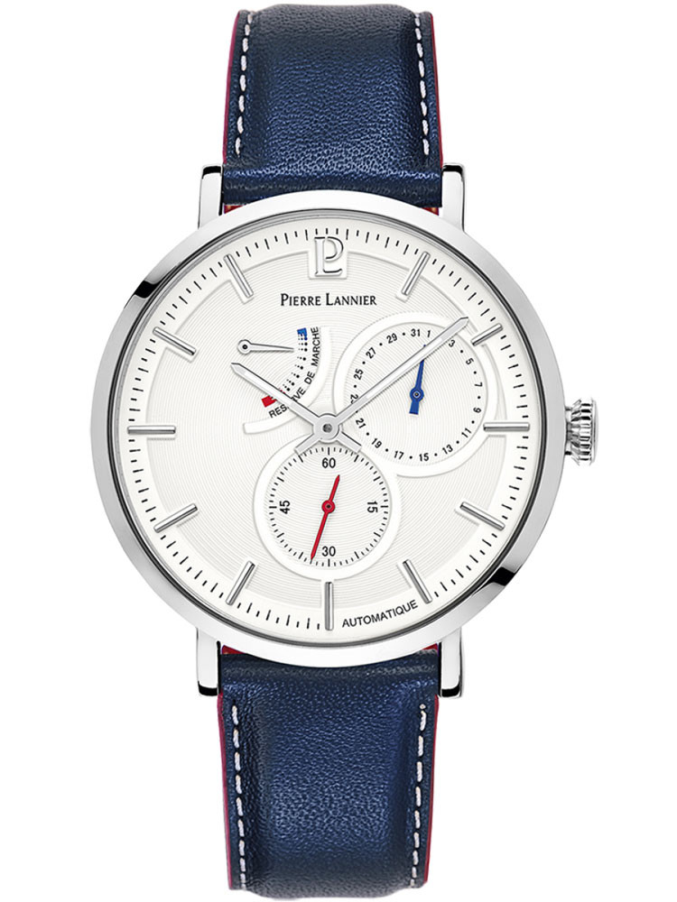 Montre automatique cuir bleu Pierre Lannier Evidence 327B106