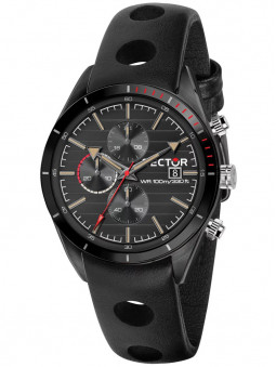 Montre homme, sport, marque Sector No Limits, collection 770, en acier, bracelet cuir noir, référence R3271616002