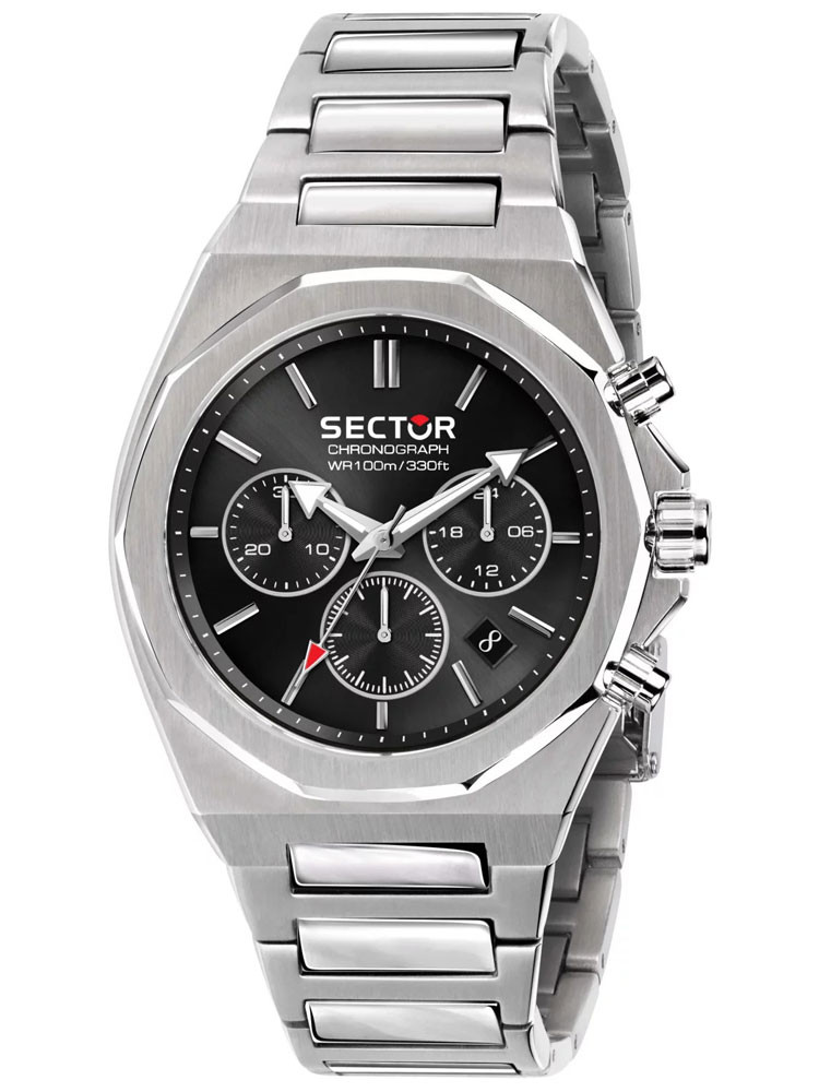 Montre acier noir Sector No Limits Chronographe R3273628002