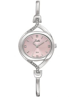 Montre femme Joalia argentée fond rose