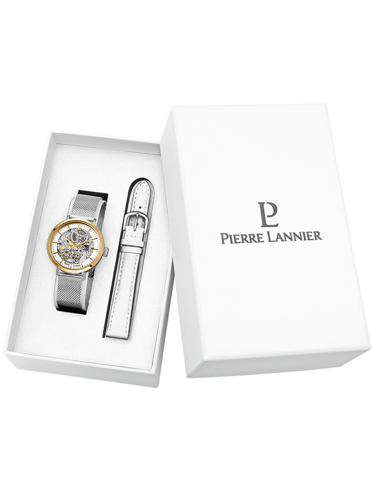 Coffret montre femme automatique deux bracelets Pierre Lannier 358F608