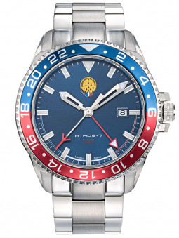 Montre Patrouille de France GMT Acier Bleue Athos7 A7-100EG-668079