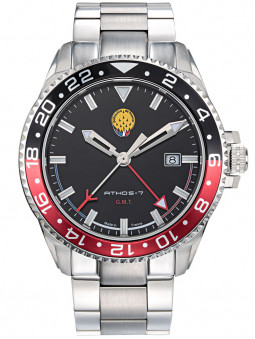 Montre Patrouille de France GMT Acier Noire Athos7 A7-100ED-668080