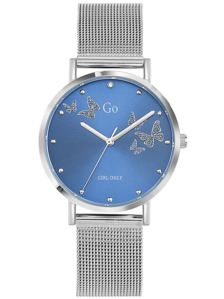 Montre argent Go Girl Only milanais motifs papillons 695361