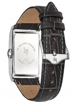 Bracelet de montre Lip Churchill T18 avec son bracelet imitation croco gris anthracite