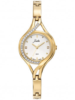 Montre Joalia femme elegante or jaune et strass 630665