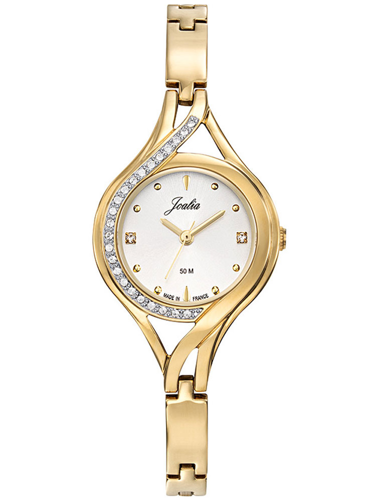Montre Joalia femme elegante or jaune et strass 630665