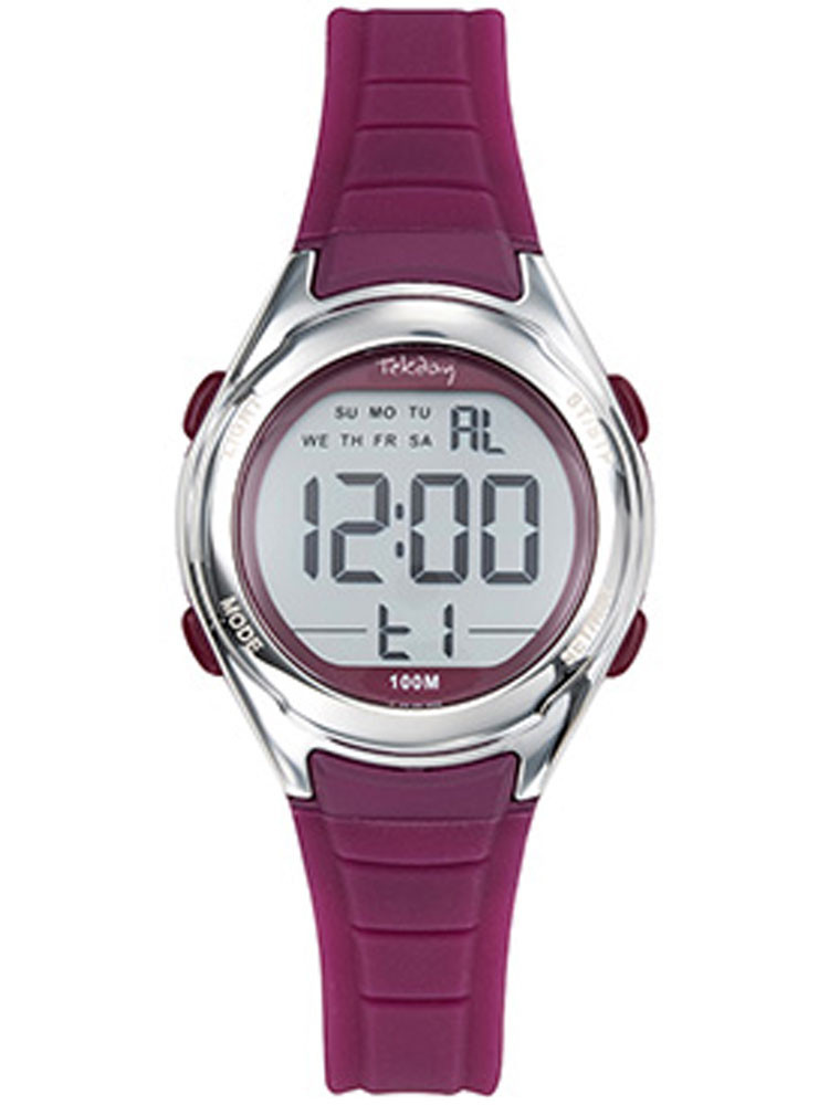 Montre digitale Tekday prune allure sport pour femme 654715