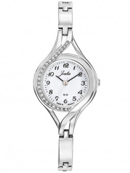 Petite montre femme argentée en acier, marque Joalia, 633450