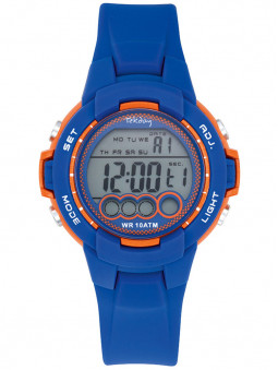 Tekday vous propose cette montre enfant bleue et orange, dotée d'un affichage digital et une allure sport. Code article : 654728
