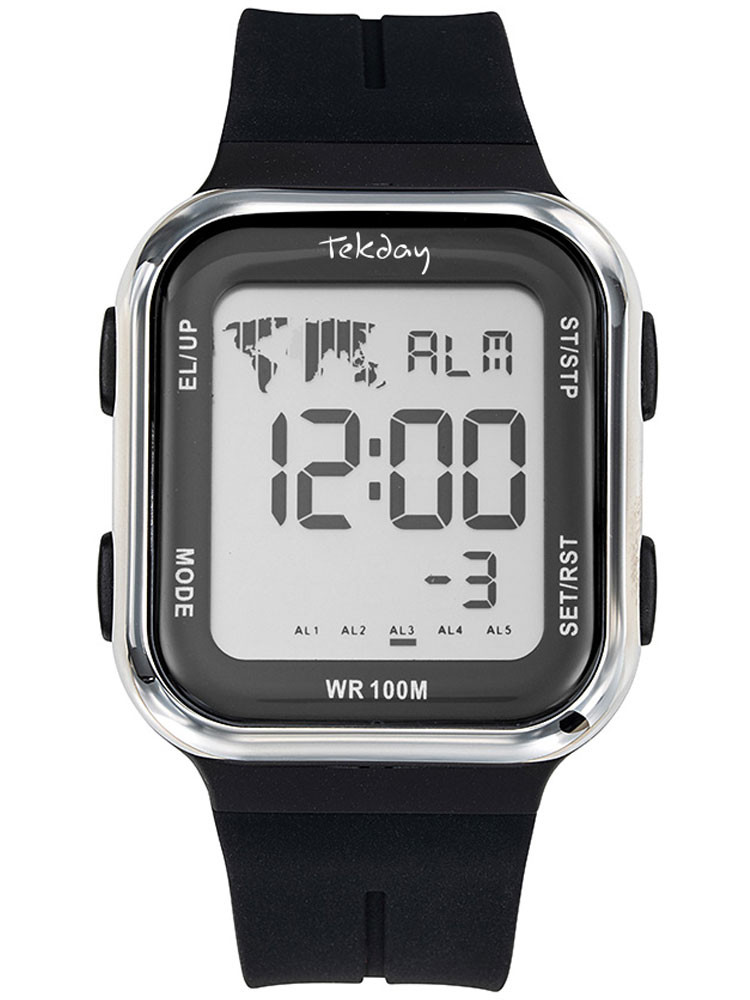 Montre digitale noire Tekday 655985