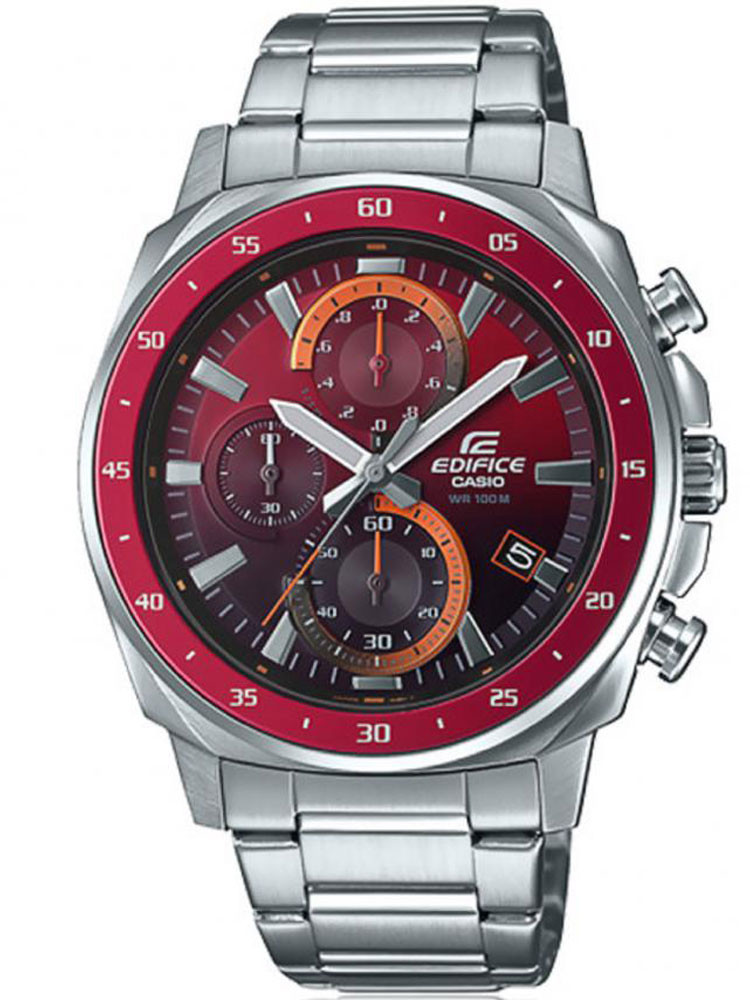 Casio vous propose une montre Edifice flamboyante, très originale avec son cadran rouge dégradé EFV-600D-4AVUEF